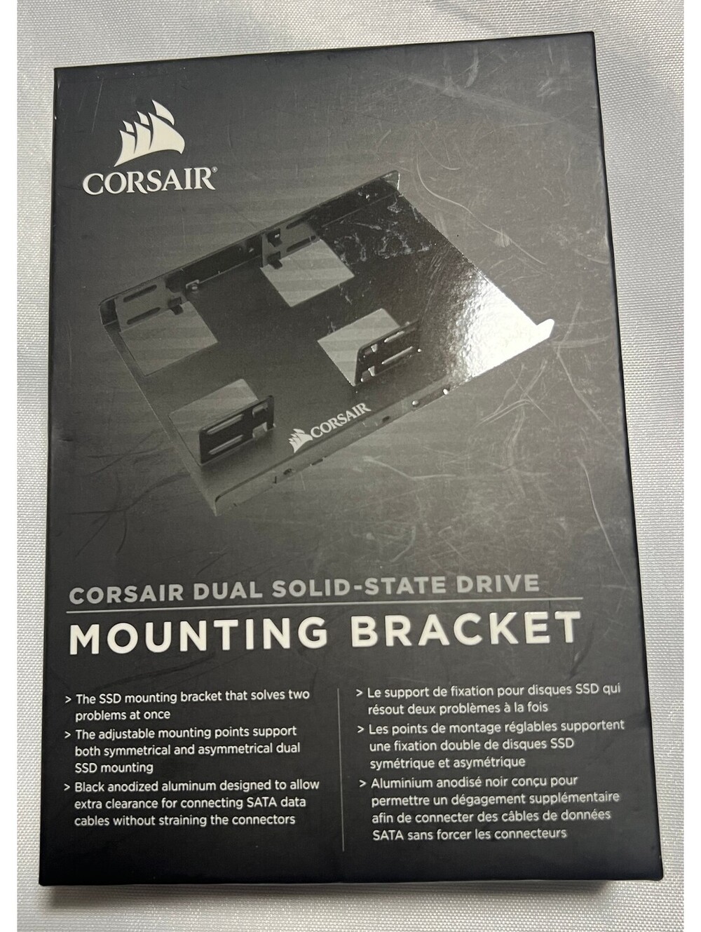 Corsair Dual SSD Solid State Mounting Bracket 3.5" To 2.5” Adapter CSSD-BRKT2